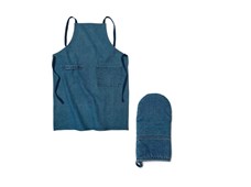 Produktbild Förkläde + Grytvante Le denim